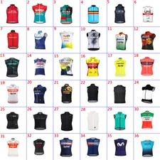 mens Cycling Team Vests cycling jerseys Windproof vest Cycling Sleeveless Jersey