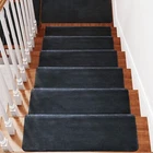 Plush Soft Bullnose Carpet Stair Treads Cover Landing Door Mat Rug Self Adhesive