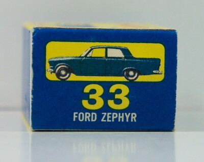Matchbox Regular Wheels #33 - B3 Ford Zephyr 6 MKIII - 1963 E3 Box