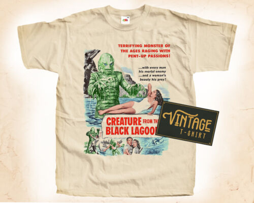 Creature from the Black Lagoon TShirt Printed T Shirt for Men DTG NATURAL S-5XL - Picture 1 of 5