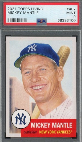 Mickey Mantle 2021 Topps Living Baseball Card #407 Graded PSA 9 - 第 1/2 張圖片