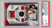 2019 Topps Tribute Red Triple Relics ANDREW BENINTENDI Patch /10 - PSA 8