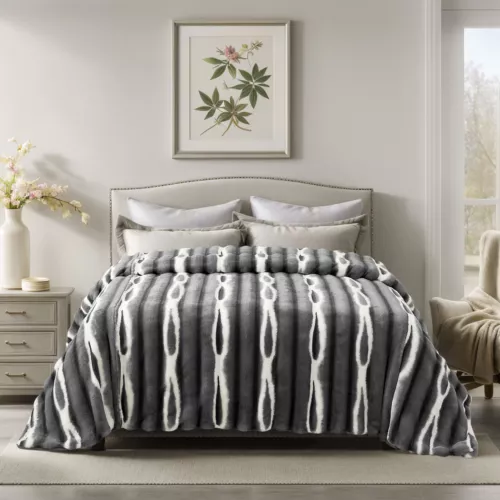 Plush Bed Blanket Mink Blankets Luxury Heavy Thick Warm Soft Winter Sofa Blanket - Picture 61 of 63
