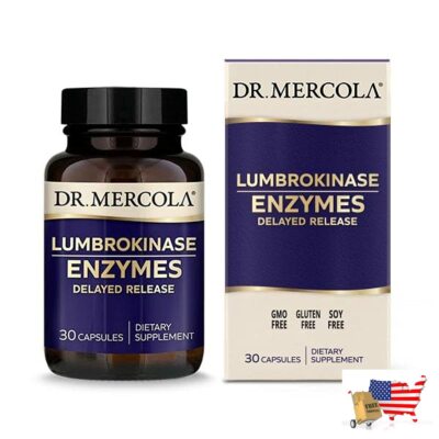 Dr. Mercola Lumbrokinase Enzymes Dietary Supplement, 30 Servings (30 Capsules),