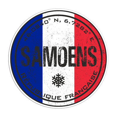 2 x 10cm Samoens France Vinyl Stickers - Travel Sticker Laptop Luggage ...
