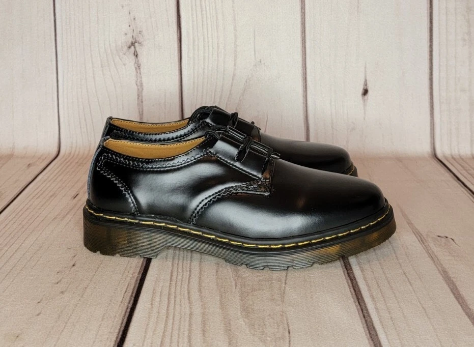 Classic 3 Eye Oxford Smooth Black Leather Shoes Women's Size 8 | eBay