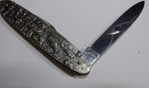 Boker Tree Brand Metal Relief Elk Scenes 3 3/8" - Picture 6 of 8