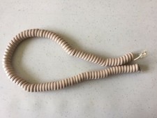 3 Feet Telephone Modular Coiled Handset Cord Almond Color , RJ9, 3ft, 3'