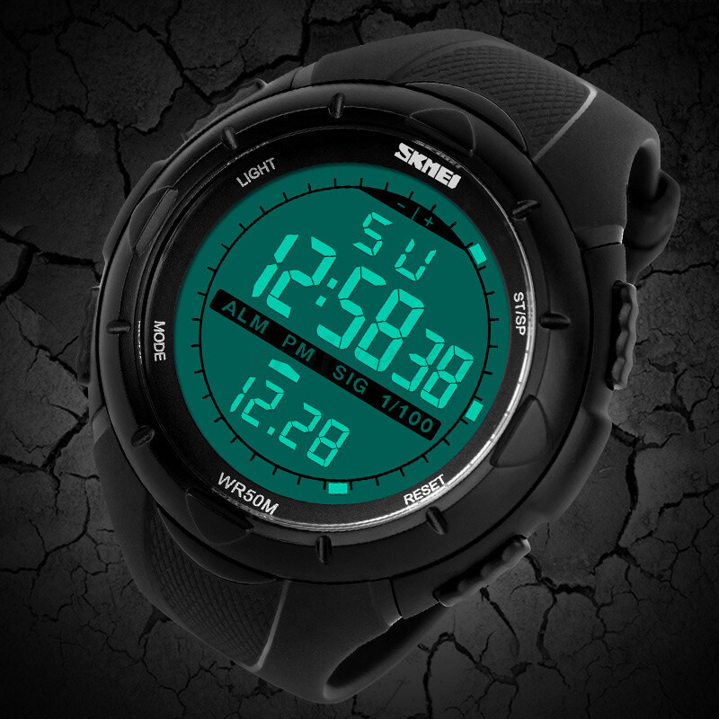 SKMEI 1025 Men Sports Watch Dive Swim Climbing LED Digital Military Outdoor Au!