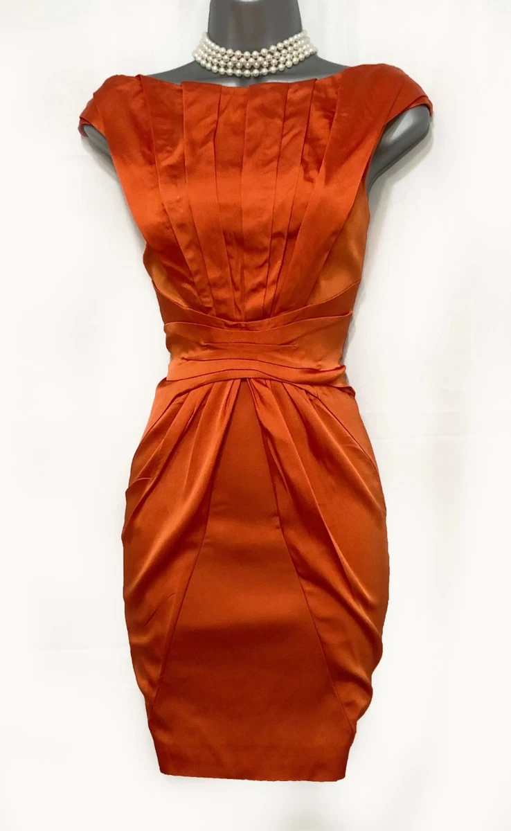 karen millen orange dress