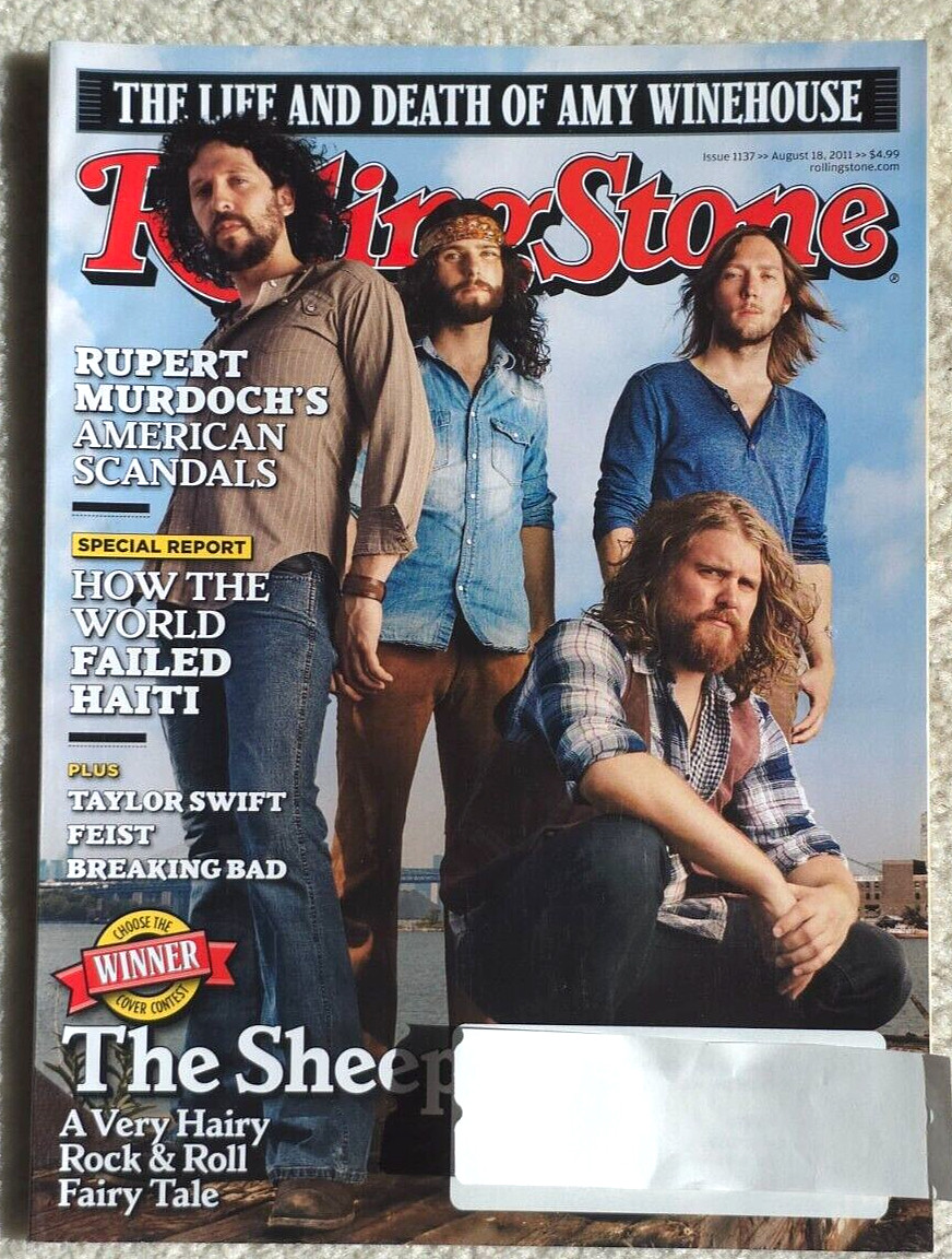 Amy Winehouse Death 2011 Rolling Stone Magazine 1137 Sheepdogs Swift Piven Haiti
