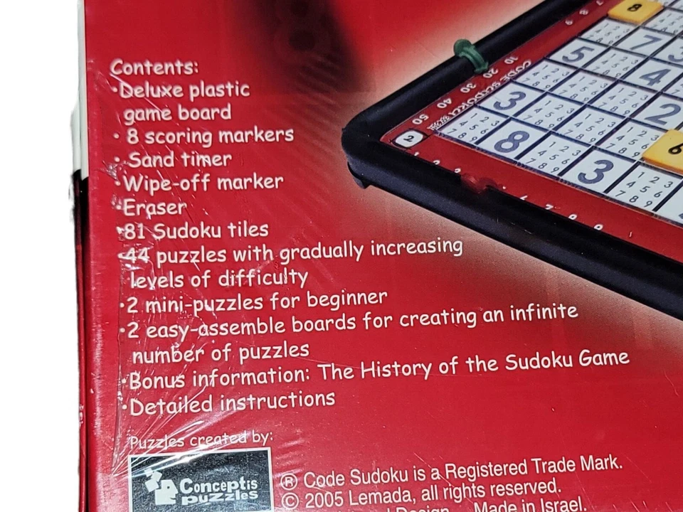 New Code Sudoku Deluxe Game Board and Pieces by Pressman - Image 4 of 4