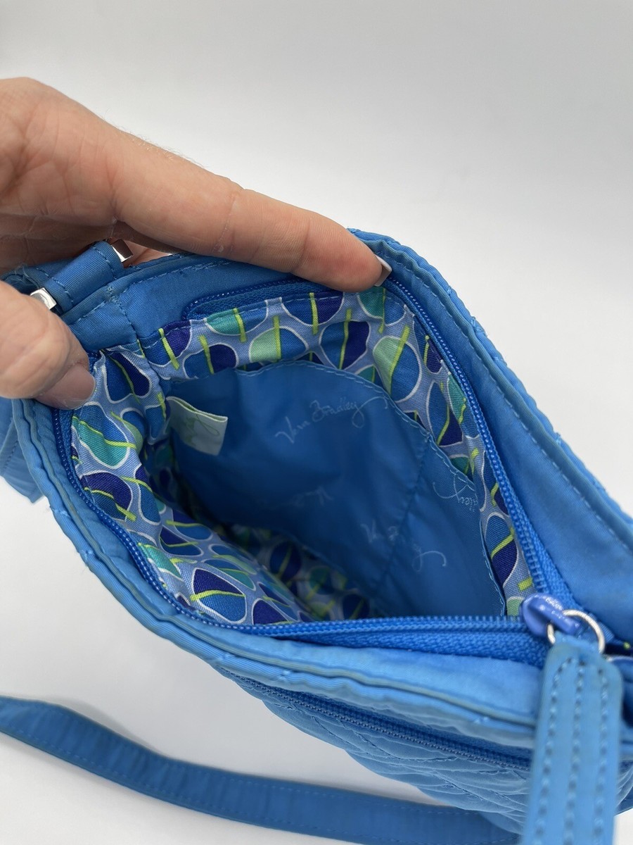 Vera Bradley Petite Double Zip Hipster Coastal Solid Blue