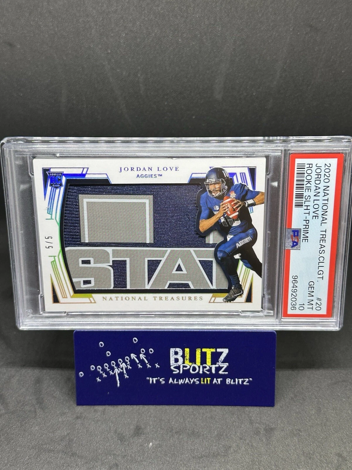 Jordan Love Panini National Treasures Collegiate Rookie Silhouettes #20 Prime