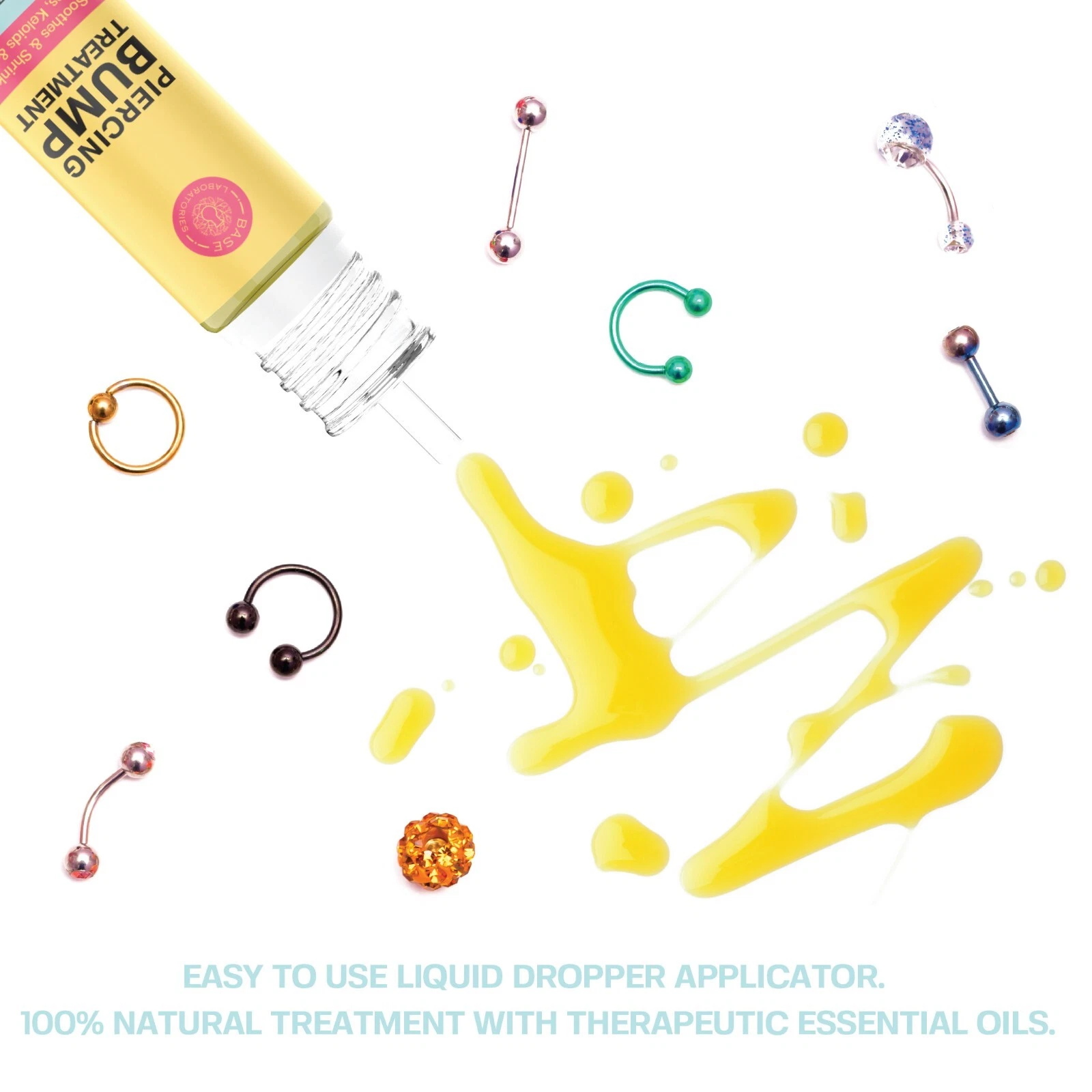Base Labs Piercing Bump Shrinking Drops | Keloid Bump Remover 0.5 Fl Oz image 6