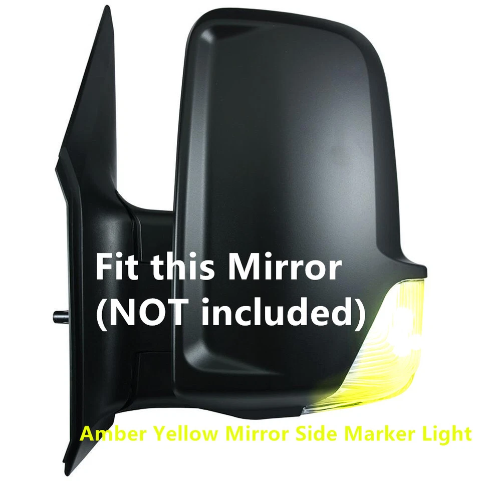 Bombilla LED amarilla de señalización lateral con espejo para Mercedes Dodge Sprinter 2500 Foto 2 de 4