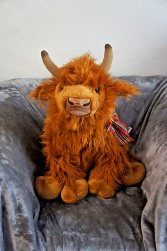 STUNNING LARGE 30" CUDDLY PLUSH TOY DONALD THE HIGHLAND COW PLUSHIE