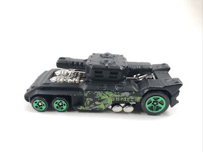 Hot Wheels Invader Black Green Thailand Base Diecast Tank