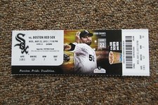 CHICAGO WHITE SOX VS BOSTON RED SOX 5/22/2013 FULL TICKET ~ PAUL KONERKO HR