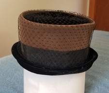 Brown and Black Velvet Hat, Unionmade, 50s