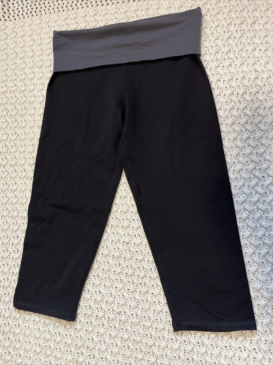 Calvin Klein Performance Womens Size Medium Black Cropped Yoga Capri Pants  Quick