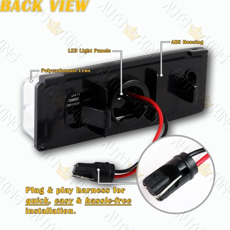 FIT 2006-2015 MAZDA MX5 MX-5 MIATA WHITE 6000K 18-SMD LED LICENSE PLATE LIGHTS - Image 3 of 4