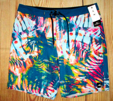 MENS O'NEILL ABSTRACT SWIM BOARD SHORTS SIZE 38