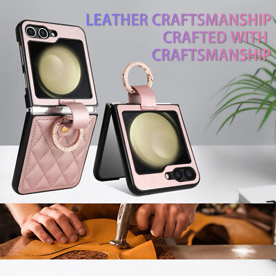 For Samsung Galaxy Z Flip7 6 5 4 3 Luxury Shockproof Phone Case With Ring Holder
