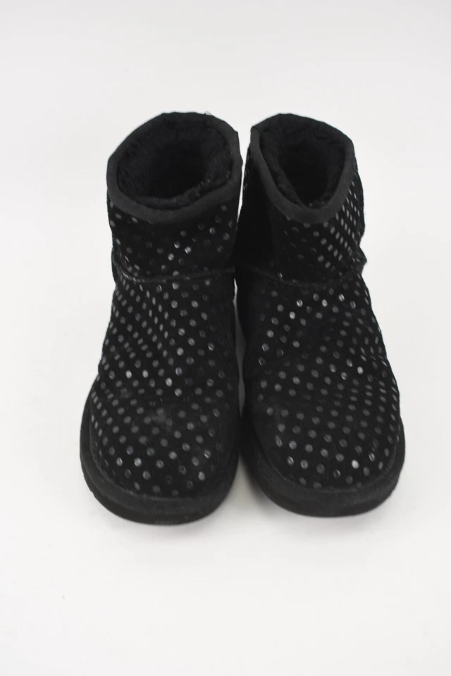 Botas de gamuza UGG clásicas negras mini puntos brillantes para mujer talla 8 con caja Foto 2 de 4
