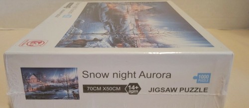 Snow Night Aurora Jigsaw Puzzle for Adults and Kids - 1000 Piece Hao Xiang - Picture 6 of 8
