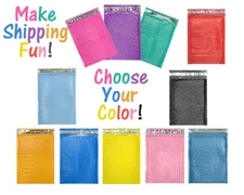 10 x 16" Choose Colors Poly Bubble Mailers, Shipping Padded Envelopes, 10.5 x 15