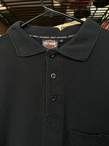 Harley Davidson Shawnee Kansas Polo Shirt Men's Size Medium Flames Print - Picture 4 of 13