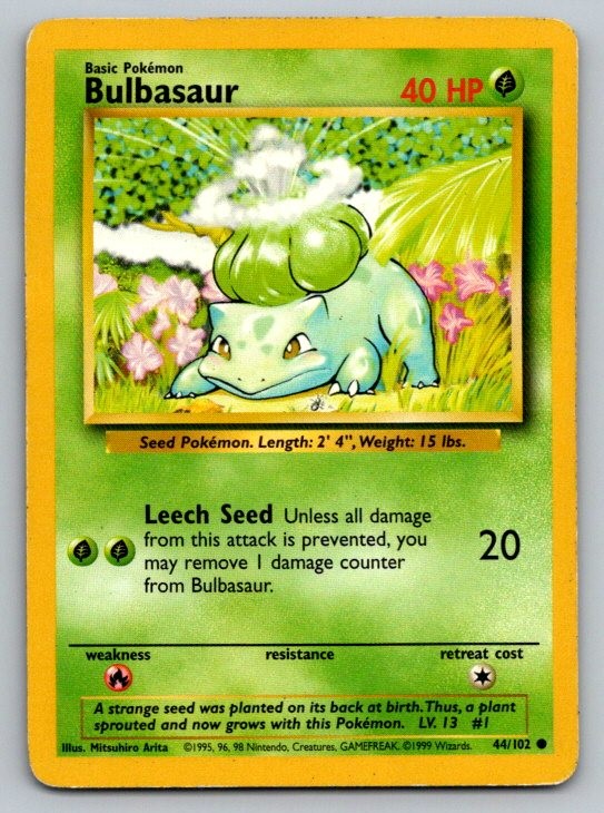 Bulbasaur Base Set 044/102 DMG