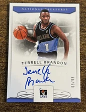 2017-18 National Treasures Signatures #S-TBD Terrell Brandon /99 On Card Auto SP