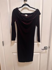 CALVIN KLEIN Purple Womens Stretch Velvet Off Shoulder Sheath Dress 6