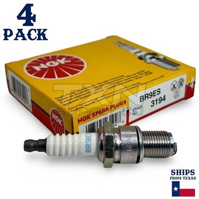 NGK 3194 BR9ES 4 PACK Spark Plug Plugs Boat Motorcycle ATV UTV Car Truck SUV