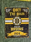 Boston Bruins Metal Tin Sign NHL Embossed Vintage Pub Man Cave Wall Decor
