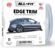 All-Fit Car Door Edge Protector Made in USA - Easy to Install (10 Ft Clear)