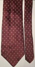 RBM tie Mens Necktie Silk Made In USA Maroon Burgundy 3.75" X 60" Suit Tux