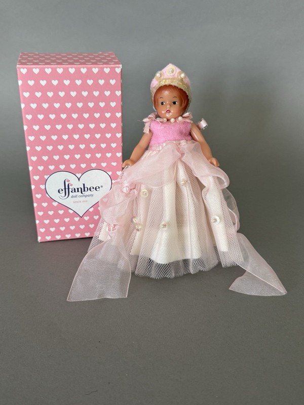 5” VTG 1990s Effanbee Wee Patsy Cinderella Pink Princess Doll MIB Box V694