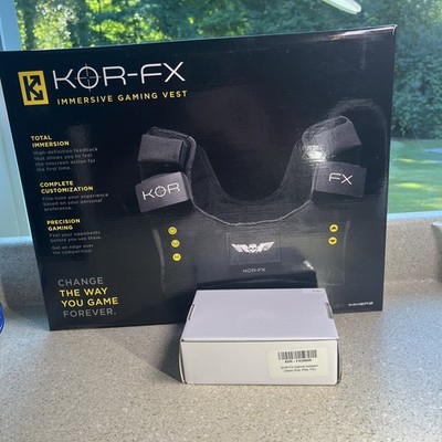 H819~ Kor-FX VR Immersive Black Precision Gaming Vest Virtual Reality & Adapter