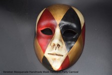 Venetian Masquerade Handmade Full Face Mask Original Harlequin Party Carnival