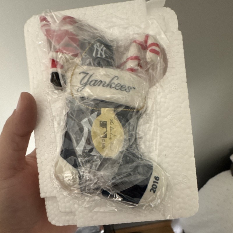 MLB 2016 New York Yankees Christmas Stocking Ornament Decorative Blue White Red