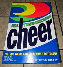 NEW Vtg CHEER All temperature Detergent 20 oz 1970s