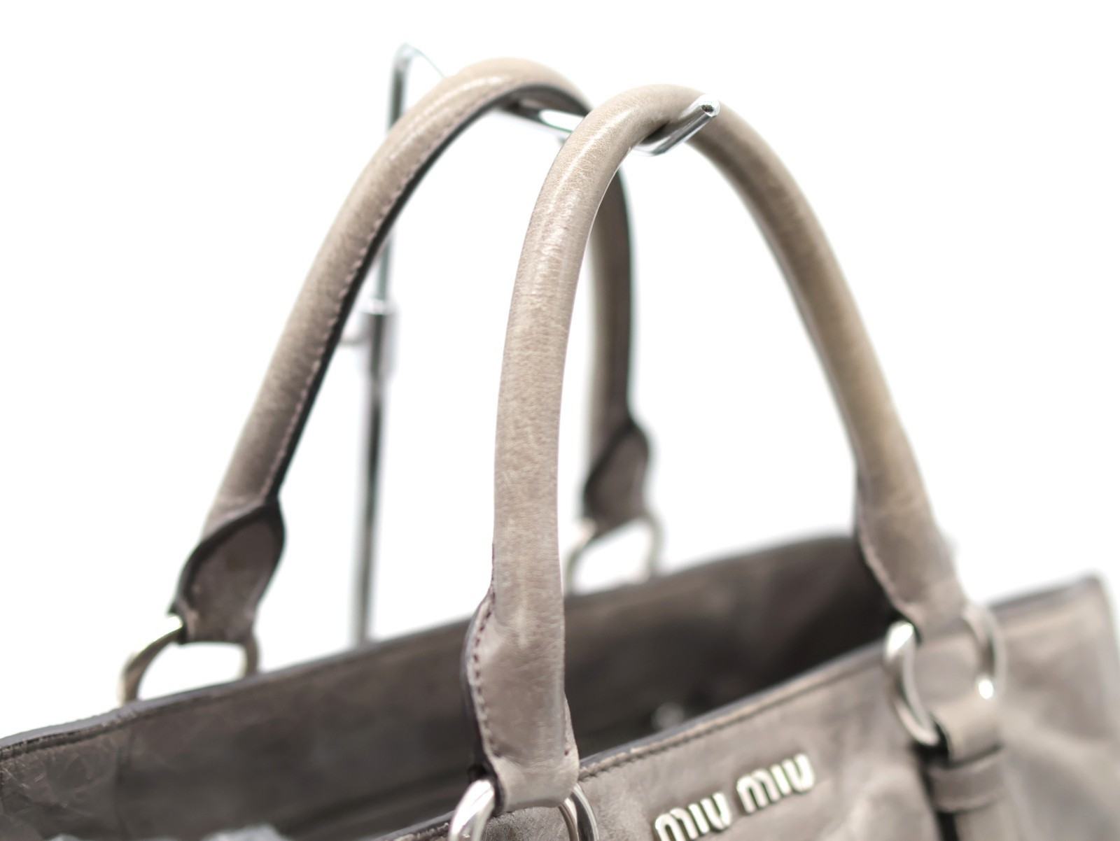miumiu Hand Bag Gray Authentic — image 3