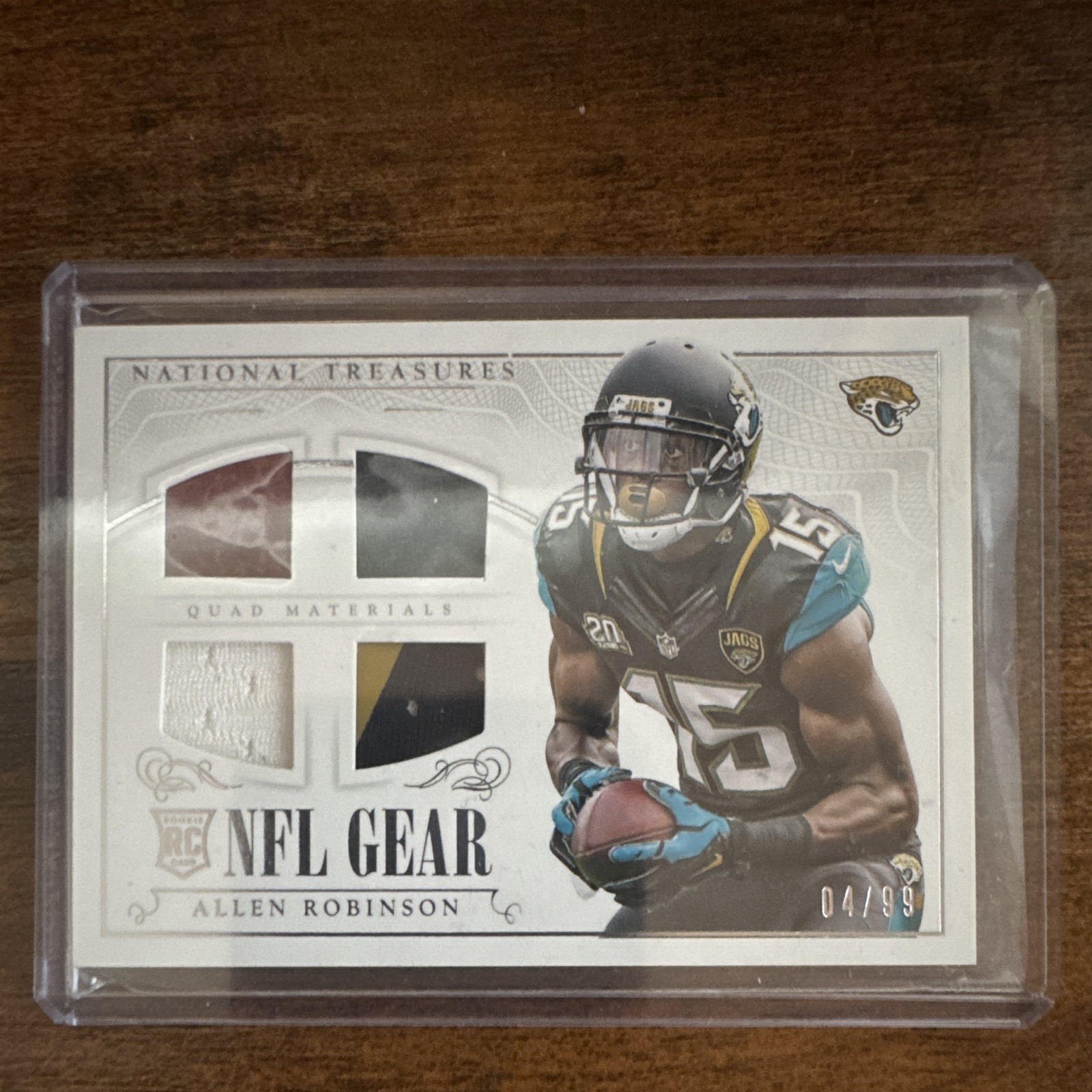 Allen Robinson Panini National Treasures Rookie NFL Gear Quad Materials #AR Base