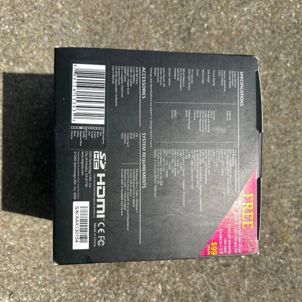 NEW DXG Luxe Collection DXG-5C8V HD 1080P 5.0 Megapixel Camcorder - Image 3 of 4