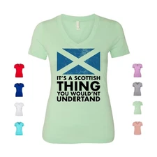 It's A Scottish Thing heritage pride culture flag humor Women's V Neck Shirt