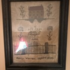 Mercy Warren Framed Needlepoint Picture Sampler "Aged 10 Years" — photo 1