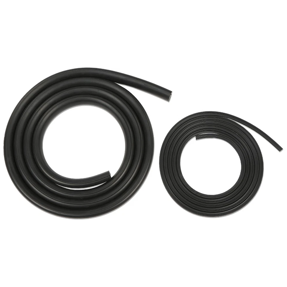 Sello de resistente al clima de ventana pequeña de vidrio trasero negro apto para camioneta Chevy GMC 1942-66 Foto 2 de 4